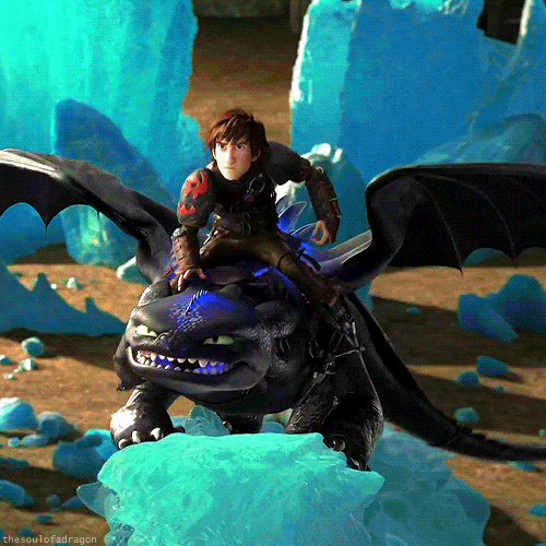 hiccup and toothless challenge the alpha.gif