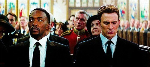 sam and steve at funeral