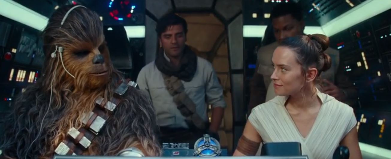 smiling at chewbacca